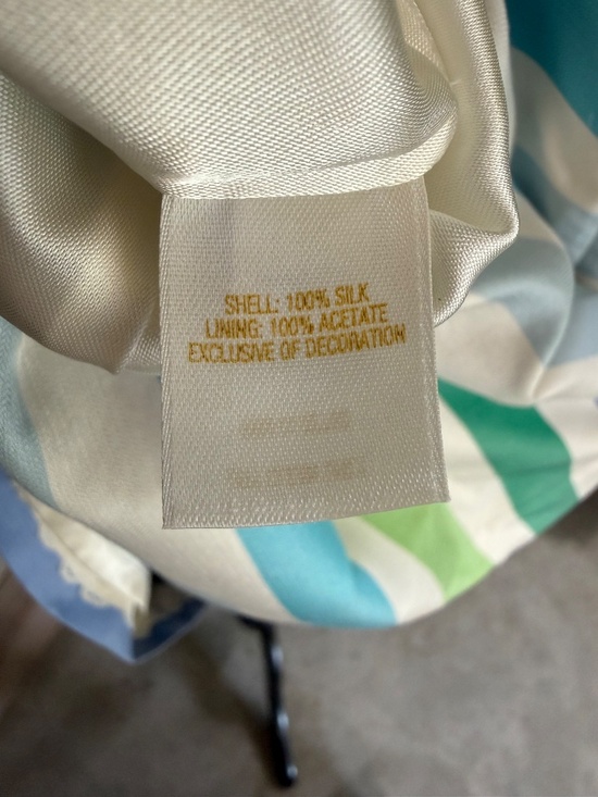 Kate Spade New York Pastel Striped Sleeveless Dress, 100% Silk, 10, - Picture 7 of 8